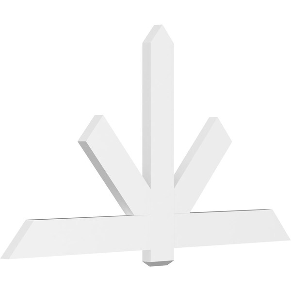 Ekena Millwork Kennewick Architectural Grade PVC Gable Bracket, 72"W x 39"H x 2"D x 6"F, 13/12 Pitch GBP072X39X0206KEN00 - main